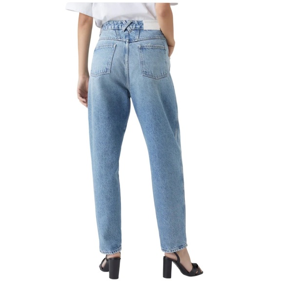 Closed Relaxed Fit Straight Leg High Rise Medium Blue Denim Jeans Womens Size 29 - Picture 2 of 14